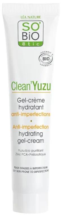 So Bio Étic Clean Yuzu Anti-Imperfection Feuchtigkeitsgel-Creme 40 ml
