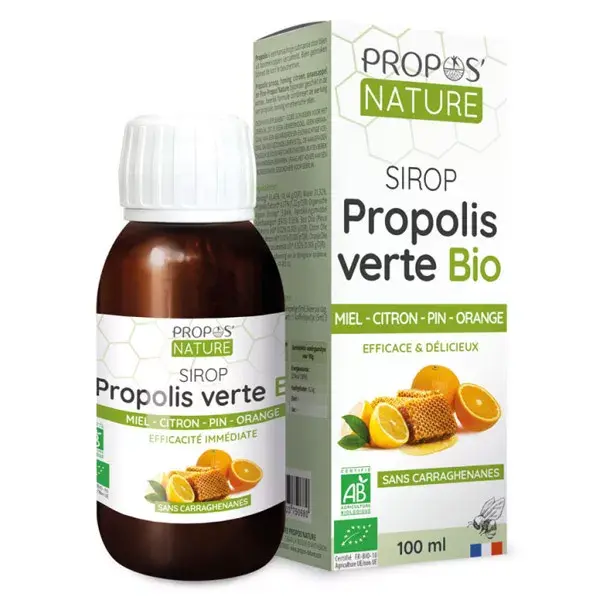 Propos' Nature Apithérapie Sirop Propolis Verte Bio 100ml