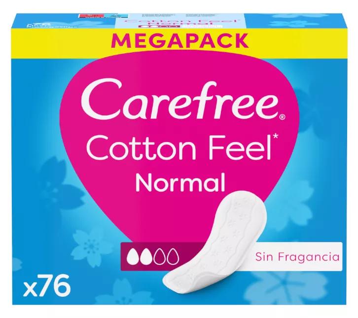Carefree Salvaslip Cotton Feel Normal Sin Fragancia 76 uds