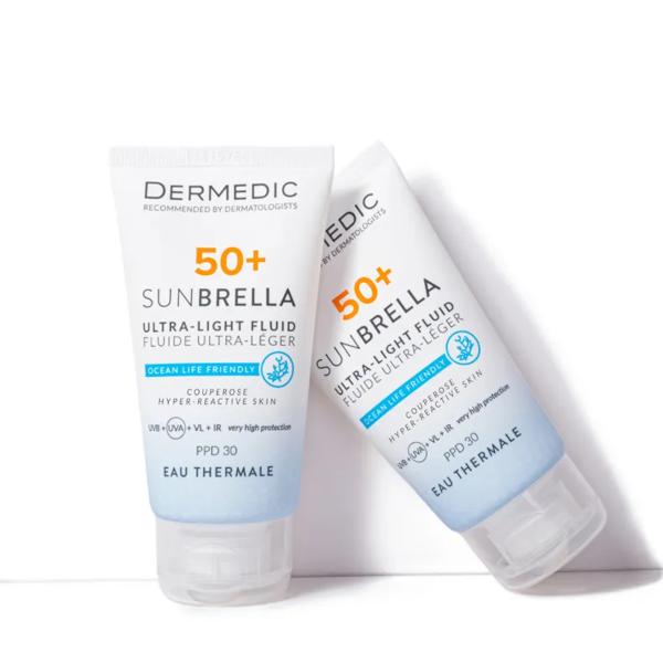 Dermedic Sunbrella Ultralight Fluid für Koperose und hyperreaktive Haut LSF 50+ 40 ml