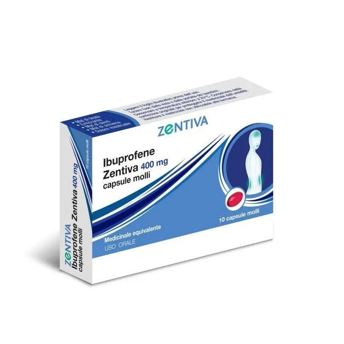 Ibuprofene Zentiva 400 mg Antinfiammatorio 10 Capsule Molli