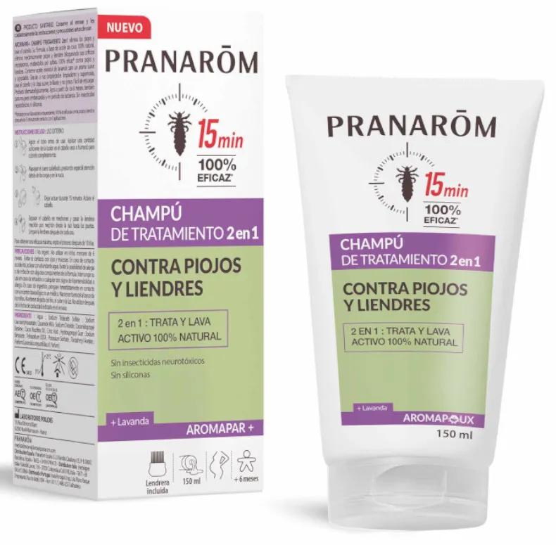 Pranarom Aromapar+ Shampoing Traitant Poux et Lentes 2 en 1 150 ml