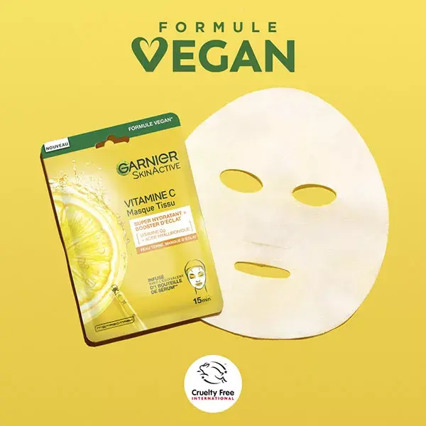 Garnier SkinActive Masque Tissu Super Hydratant & Booster d'Éclat Vitamine C 28g