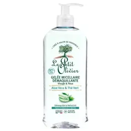 Le Petit Olivier - Gelée Micellaire Démaquillante - Aloe Vera Thé Vert 400ml