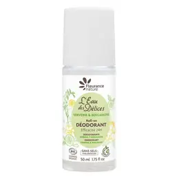 Fleurance Nature - Déodorant à l'eau des délices verveine et bergamotte Bio - Flacon roll-on 50 ml