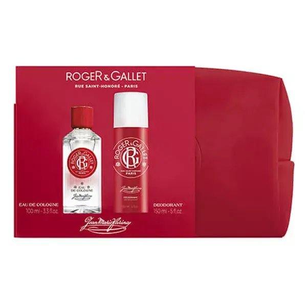 Roger & Gallet Coffret trousse Fête des Pères Jean Marie Farina 100 ml et son déodorant 150 ml