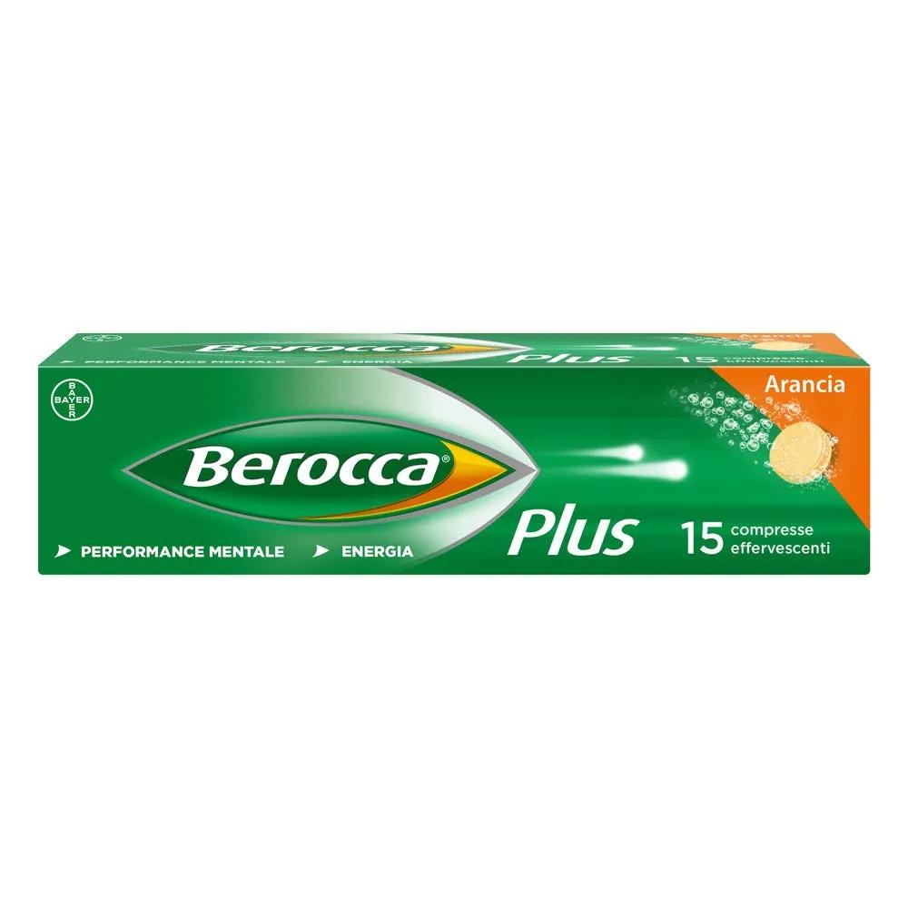 Berocca Plus Integratore Vitamine Minerali per Energia, Concentrazione, Memoria 15 Compresse Effervescenti