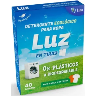 Detergente para a roupa ecológico leve em tiras 40 lavagens