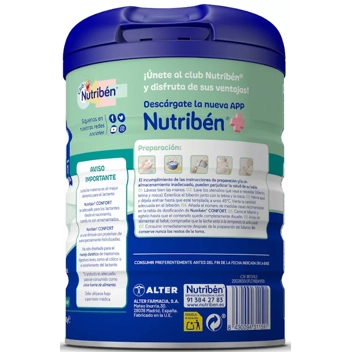 Nutribén Confort AC/AE leche infantil para problemas digestivos 800 gr