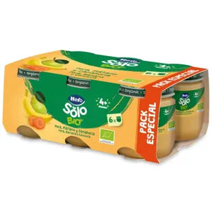 Hero Solo Frascos de Pêra, Banana e Cenoura ECO +4m 6x120 gr