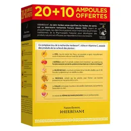 Herbesan Propolis + Gelée Royale 20 + 10 ampoules offertes