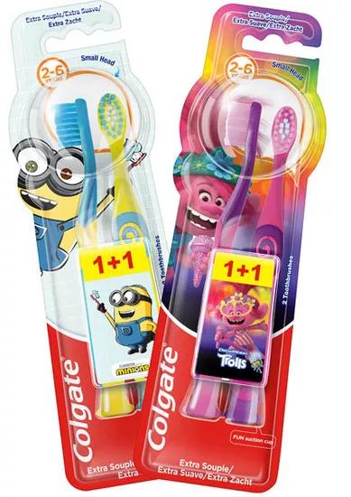 Colgate Cepillo de Dientes Extra Suave 2-6 Años Monstruitos  1+1 Gratis 