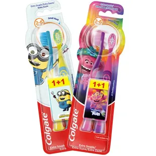 Colgate Cepillo de Dientes Extra Suave 2-6 Años Monstruitos  1+1 Gratis 