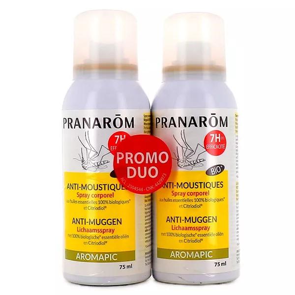 Pranarom Aromapic Lot Spray Anti-Moustiques Bio 2 x 75ml