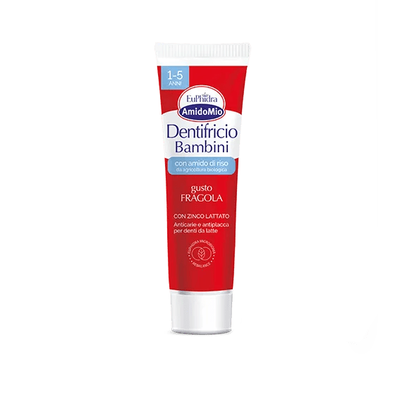 Euphidra Dentifricio Anticarie e Antiplacca per Denti da Latte Gusto Fragola 50 ml