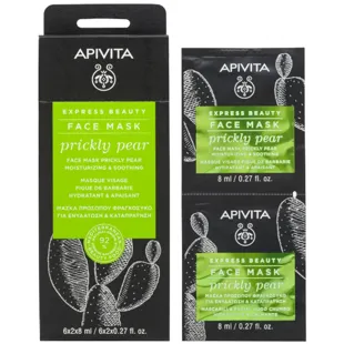Apivita Express Gold Feuchtigkeitsspendende und revitalisierende Maske mit Kaktusfeige 2x8ml