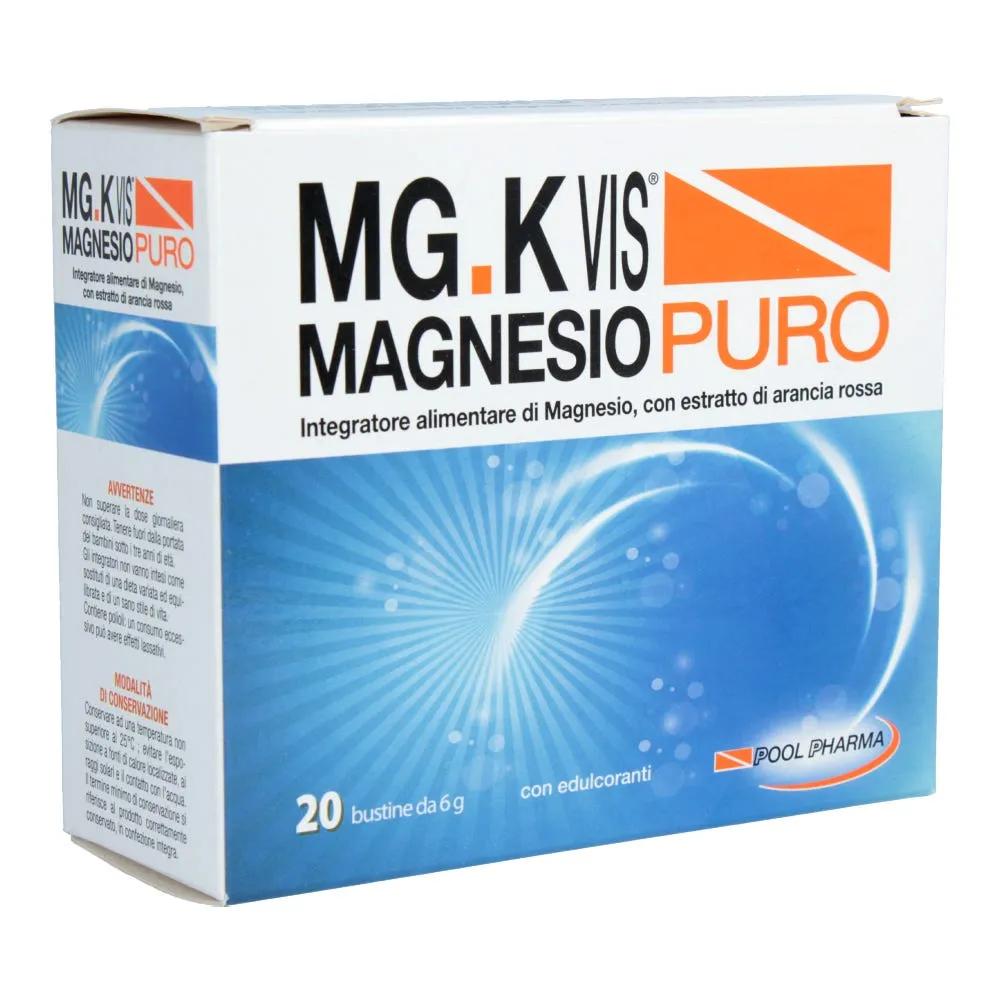 Mg.K Vis Magnesio Gold Puro Integratore Vitamine E Sali Minerali 20 Bustine