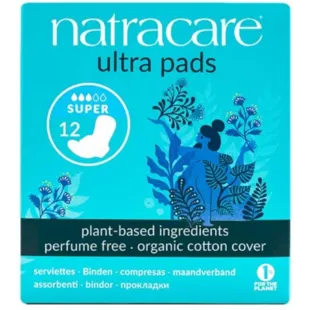 Natracare Ultra Super Compressa com Asas 12 unidades