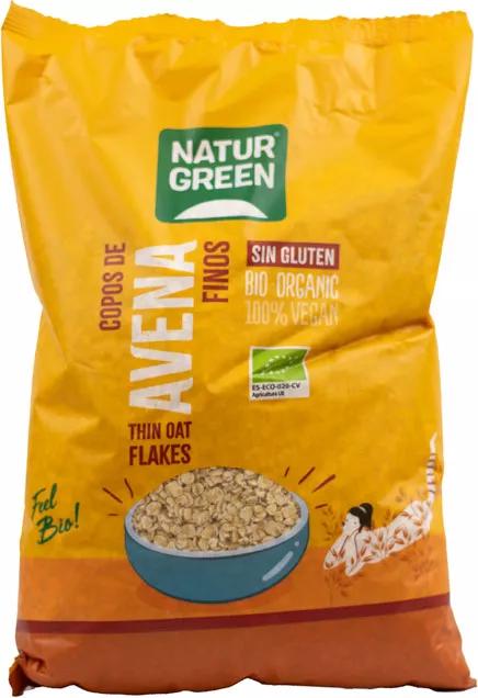 NaturGreen Fiocchi d&#39;Avena Fini Senza Glutine Biologici 1 kg