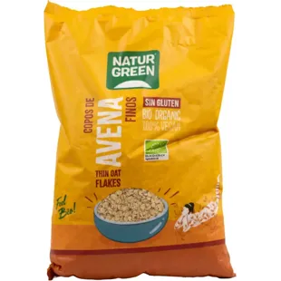 NaturGreen Biologische Glutenvrije Fijne Havervlokken 1 Kilo