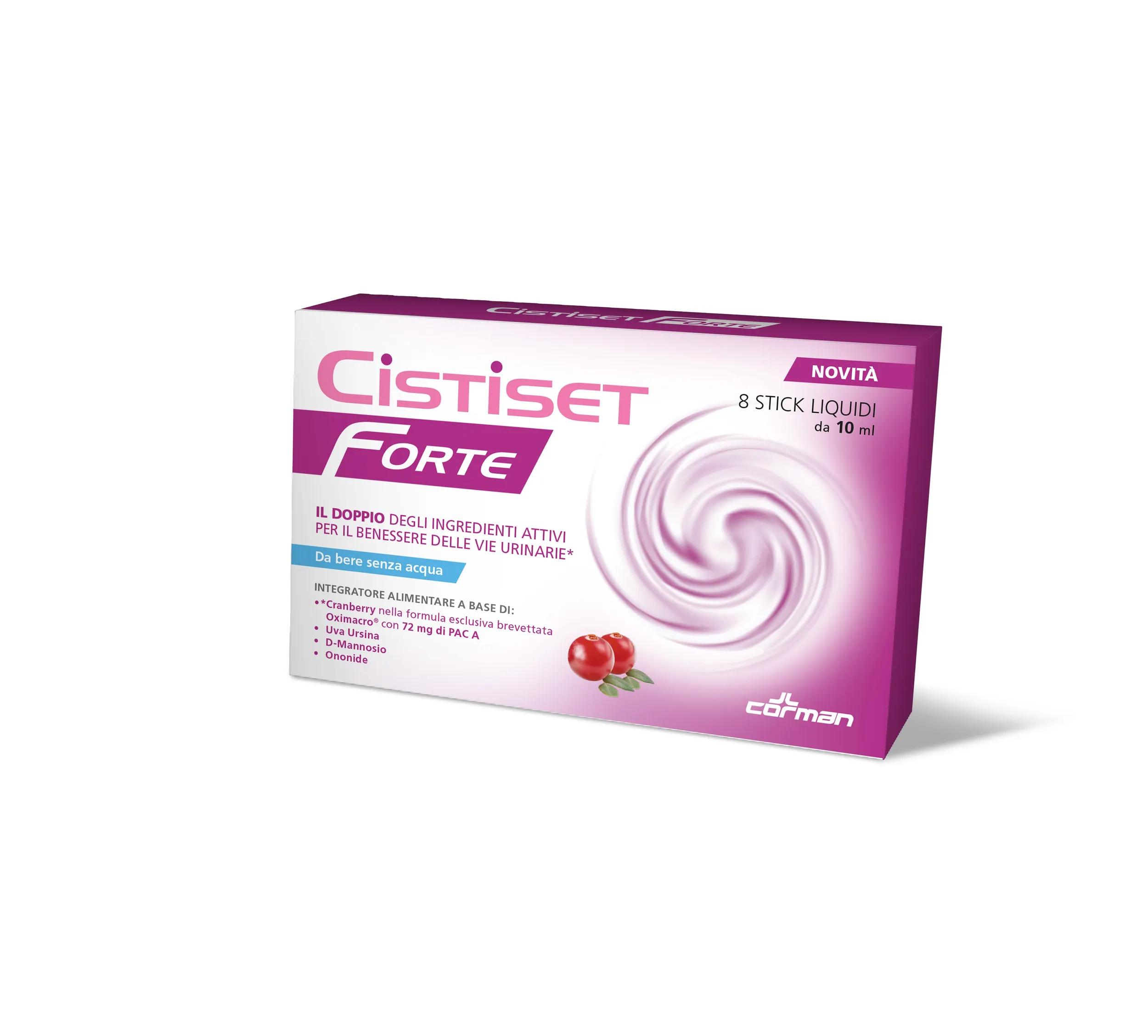 Cistiset Forte Integratore Benessere Vie Urinarie 8 stick