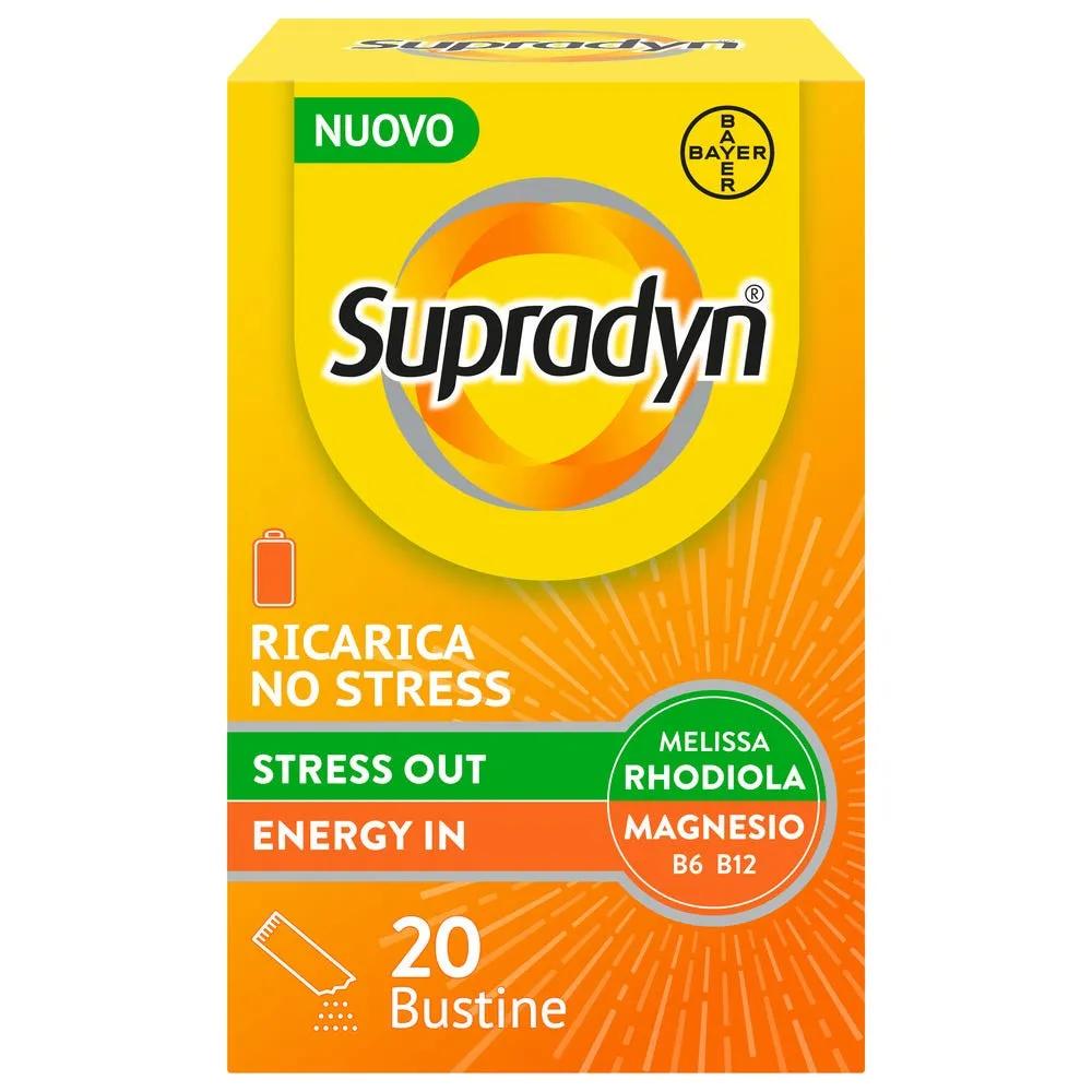 Supradyn Ricarica No Stress Integratore Vitamine e Magnesio contro la Stanchezza da Stress, 20 Buste