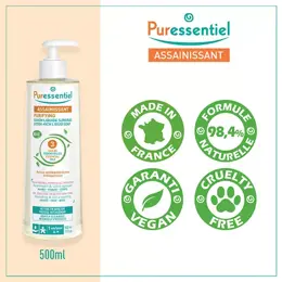 Puressentiel Assainissant Savon Liquide Surgras Aux 3 Huiles Essentielles Bio 500ml