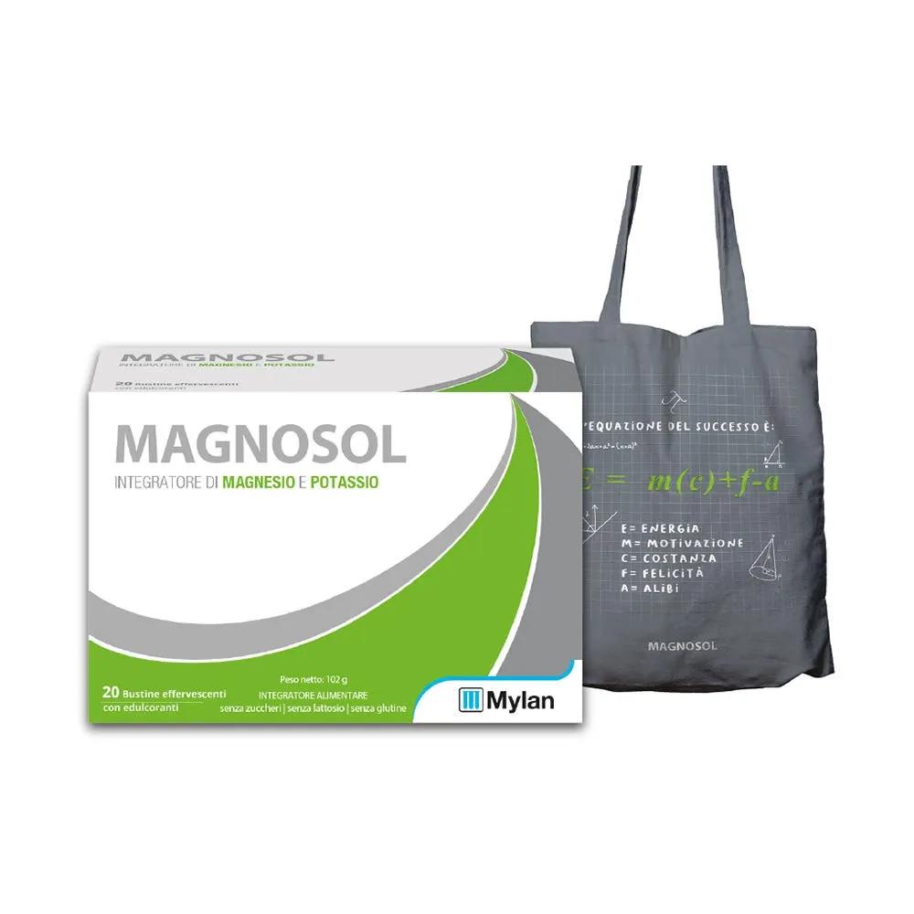 Magnosol Integratore di Magnesio e Potassio 20 Bustine Effervescenti + Shopper PROMO