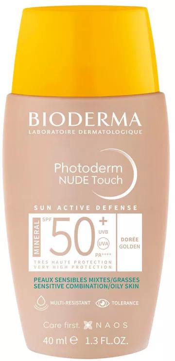 Bioderma Photoderm Nude Touch SPF50+ Color Dorado 40 ml