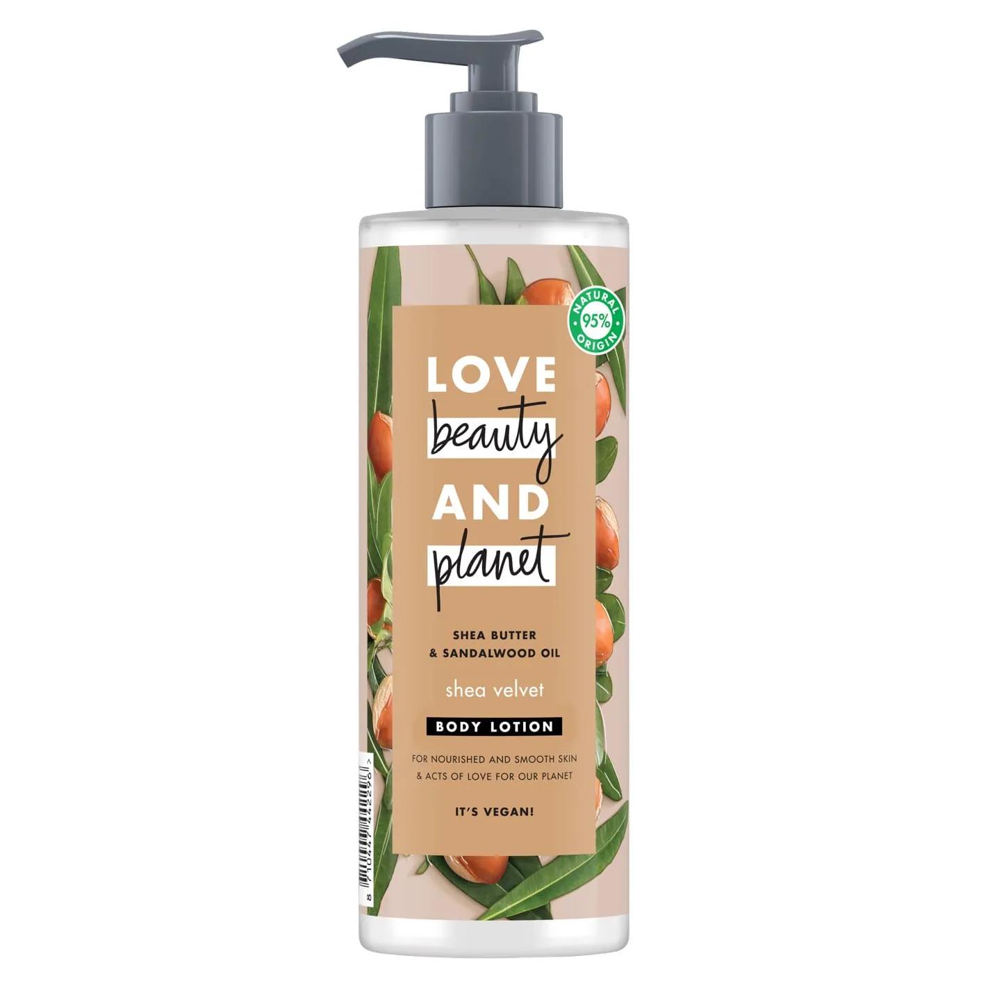 Love Beauty and Planet Burro di Karitè e Olio di Legno di Sandalo Crema Corpo Idratante 400 ml