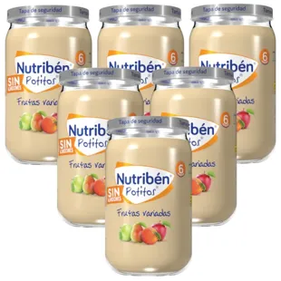 Nutribén Potito Frutas Variadas +6m 6x235 gr