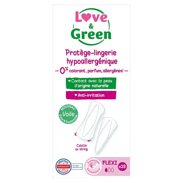 Love & Green Protège-Slips Hypoallergéniques Flexi 28 unités