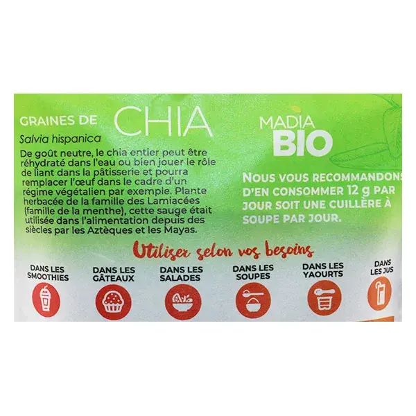 Madia Bio Super Alimentos Semillas de Chía 200g