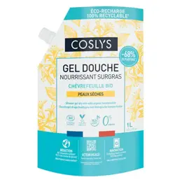 Coslys Gel Douche Nourrissant Surgras Chèvrefeuille Bio Doypack 1L