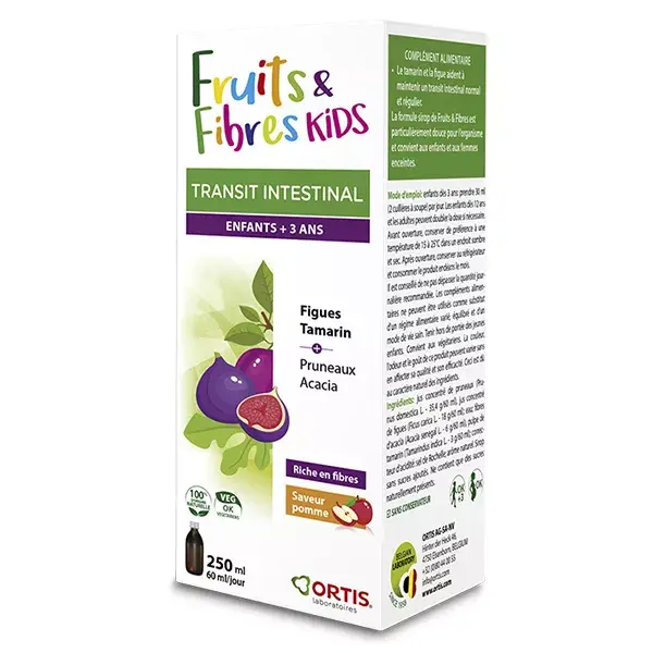 Ortis Transit Intestinal Fruits & Fibres Kids Sirop 250ml
