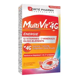 Forté Pharma Multivit' 4G Energie 30 comprimés Multivitamines Magnésium Fatigue