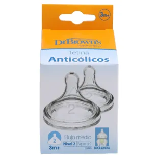 DrBrown&#39;s Speenopties+ Brede Mond Niveau 2 +3m 2 stuks