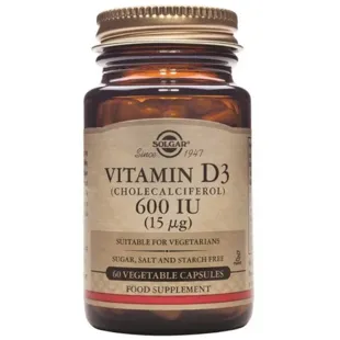 Solgar Vitamina D3 600 UI (Colecalciferol) 60 Cápsulas