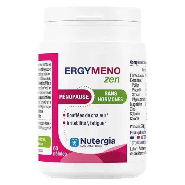 Nutergia Ergymeno Zen Ménopause Sans Hormones 60 gélules