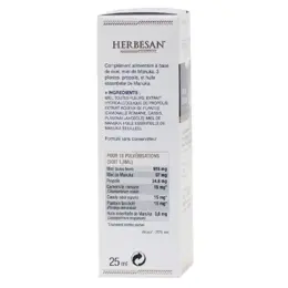 Herbesan Miel de Manuka IAA10+ Spray Gorge et Bouche Bio 25ml