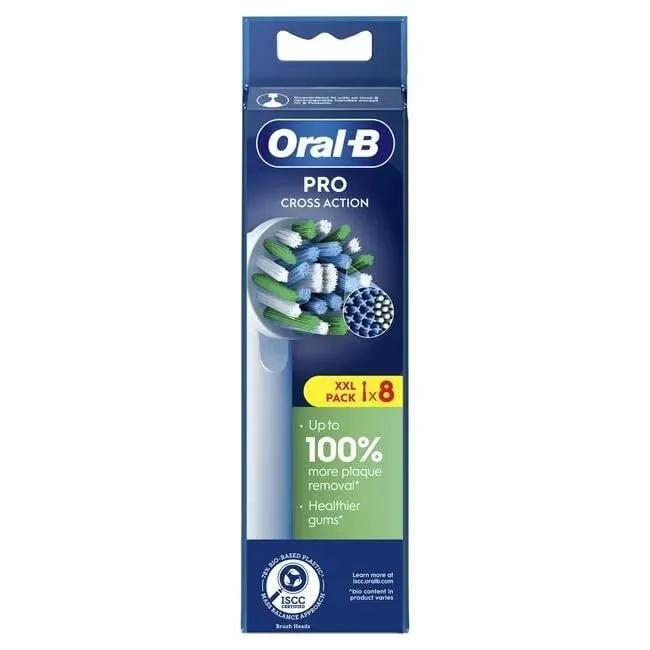 Oral-B Pro Cross Action Testine di Ricambio Spazzolino Elettrico 8 unità