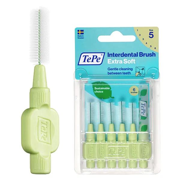 TePe Cepillos Interdantales Extra Flexible Verde Pastel 08mm 6 unidades