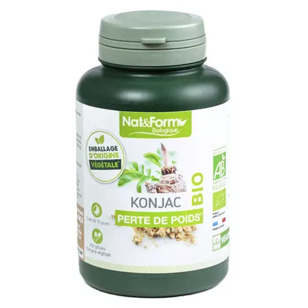 Nat & Form Organic Konjac 200 vegetarian capsules