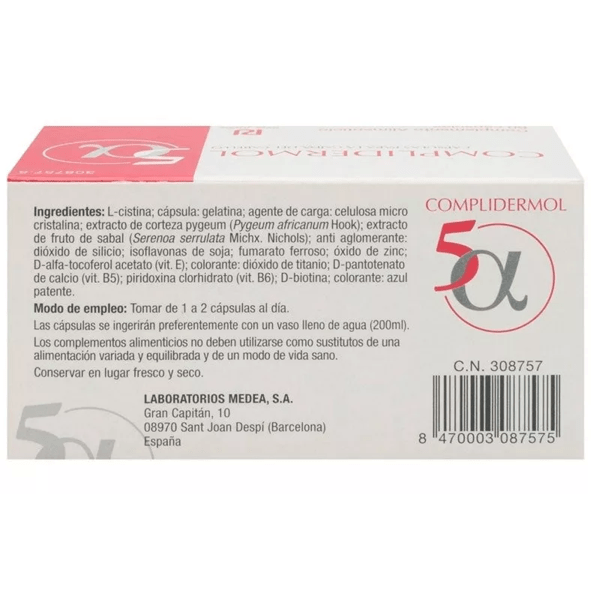 Complidermol 5 Alpha 60 capsules