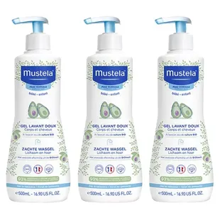 Mustela Gel Detergente Delicato Lotto di 3 x 500ml