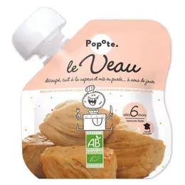 Popote Les Viandes Gourde Veau +6m Bio 60g