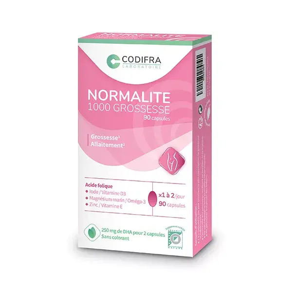 Codifra Normalite 1000 Grossesse Allaitement et Fertilité 90 capsules