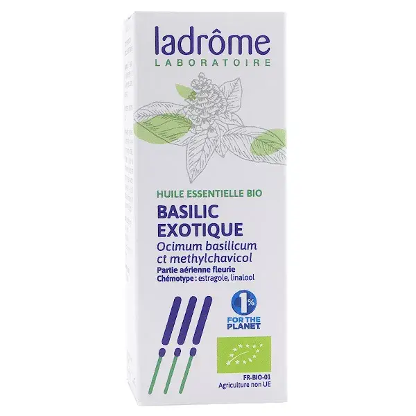 Ladrome oil essential organic Basil exotic 10ml
