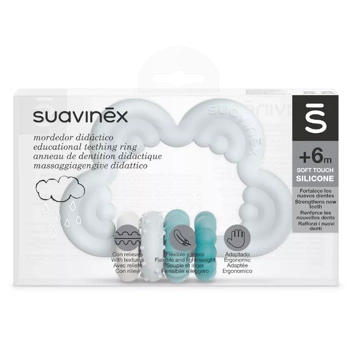 Suavinex Mordedor Didáctico Silicona +6m Nube Azul