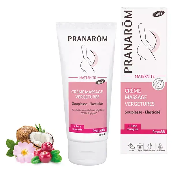 Pranarom PranaBb Maternité Crème Massage Vergetures Bio 100ml
